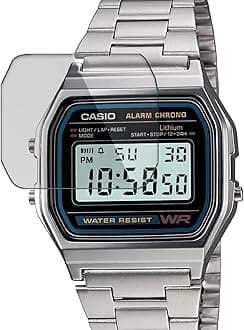 smartwatch screen guard for Casio Vintage Watch-A-158WA-1Q | Pack of 3 | Edge to Edge Coverage | Ultrathin 0.33mm 9H anti shock flexible screen protector (CASIO-A158WA-1DF-X)