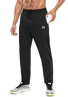 G GradualMens Sweatpants Zipper Pockets Tapered Track Athletic Slim Fit Pants for Running, Exercise, Workout