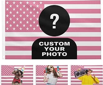 Custom Flag Double Sided Custom Pink America Flag Personalized Flags Room Wall Decoration Funny Tapestry Poster For Decorate Banners Gift for Indoor