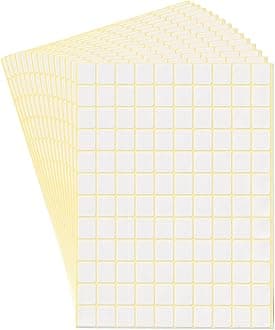 dealzEpic - Self-Adhesive Writable Blank Paper Label Stickers - 14x16mm