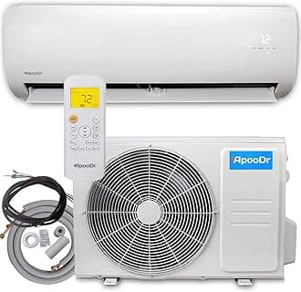12000 BTU Mini Split Air Conditioner Ductless Inverter System 17.6 SEER2 with Heat Pump 220V 1 Ton,with Installation Kit