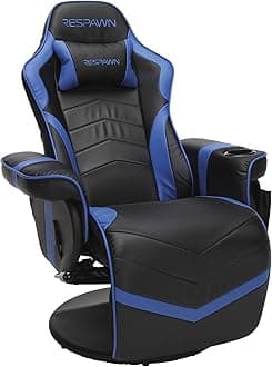 RESPAWN900 Gaming Recliner - Blue Video Game Console Recliner Chair with Cupholder, Reclining Gaming Chair with Footrest