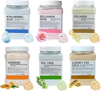 Jelly Mask for Facials Professional, Hydrating & Moisturizing Peel-Off Natural Gel Face Mask SkinCare, Professional Spa Use Jelly Face Masks, Deep Hydration & Glow 23 Fl Oz (6 Pack)