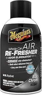 Whole Car Air Refresher, Odor Eliminator Spray Eliminates Strong Vehicle Odors, Black Chrome Scent – 2 Oz Spray Bottle