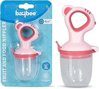 Baybee Silicone Fruit Nibbler & Baby Food Feeder | Baby Teether & Pacifier for 3+ Months Toddlers | Babies Fruit & Food Veggie Teether for Infants | Hygenic & BPA Free Extra Soft Organic- Pacifier
