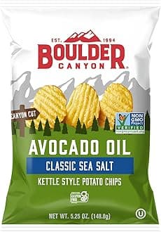 Boulder Canyon Avocado Oil Canyon Cut Potato Chips Sea Salt - 5.25 oz