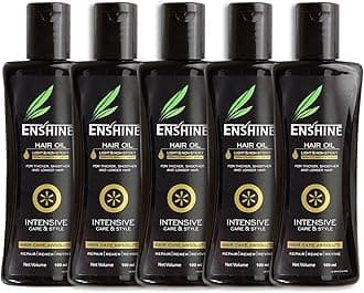 Enshine Ayurvedic Hair Oil | Blend of 21 Herbal Oils | Reduces Fall, Dandruff & Promotes Growth | For Thicker, Smoother & Longer | Nourishes Chemically Treated | Supreme Protection For All Hair Types