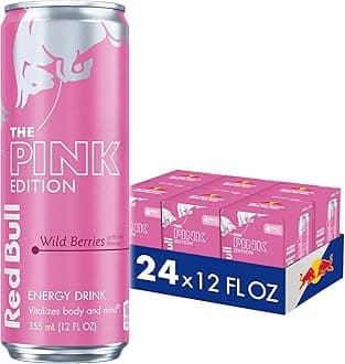 Wild Berries, Pink Edition, with 114mg Caffeine plus Taurine & B Vitamins, 12 Fl Oz, 6 Packs of 4 Cans (Pack of 24)