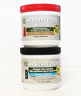 PC Products 73209 PC-Masonry Two-Part Masonry Repair Epoxy Adhesive Paste, 32 oz in Two Jars, Gray