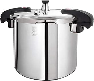 Buffalo 15 Quart Pressure Cooker Stainless Steel - Large Canning Pot with Lid for Home, Commercial Use - Easy to Clean Induction Stove Top Pressure Canner, Can Cooker - SG Certificate QCP415