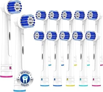 Replacement Toothbrush Heads Compatible with Oral B Braun,12 Pack Electric Toothbrush Heads Brush Heads Refill for Oral-B 7000/Pro 1000/9600/ 500/3000/8000