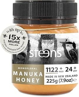 Manuka Honey - MGO 1122+ - Pure & Raw 100% Certified UMF 24+ Manuka Honey - Bottled and Sealed in New Zealand - 225g