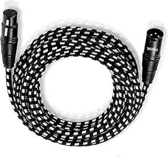 XLR Cables, 25 ft XLR Male to Female Balanced Microphone Cord 3 pin, XLR Audio Mic Extension Patch Cable 25 feet