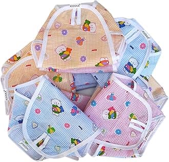Washable and Reusable Nappy for Babies/Cotton Diapers for babies/Cotton Nappies for babies, Multi Color, 0-6 Month- Set of 18 Pcs