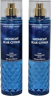 Bath & Body Works Fine Fragrance Mists, Set of 2, 8oz Each Bottle (Midnight Blue Citrus)