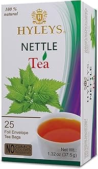 Natural Wellness Nettle Leaves with Black Tea - Pure Ceylon Tea Blend - 100% Natural, Sugar-Free, Gluten Free, GMO Free - 25 Tea Bags