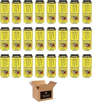 Monster Energy Drink Flavours | Juiced, Zero Sugar, Ultra, Monarch, Fiesta Mango, Strawberry Dreams, VR46, Punch | High Caffeine Sports Energy Drink (VR 46 The Doctor - 500ml x 24Pack)