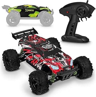 Overmax X-MONSTER 3.5 RC RALLY TRUCK with Two body works, Ultra-High-Speed 45 km/h, Extended playtime with 2 x 1700mAh Batteries, 100m Range, Supreme high-grip tyres, 4x4 Trasmissione, Durable Build