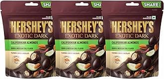 HERSHEY'S Exotic Dark Californian Almonds BlackBerry Flavor 90g - Pack of 3