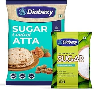 Diabexy Atta Sugar Control for Diabetes1kg with Diabexy Sugarfree Sweetener- 250g