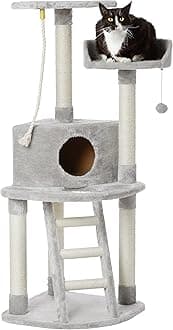 - AmazonBasics Cat Tree with Platform, Grey ,1 Piece,X-Large