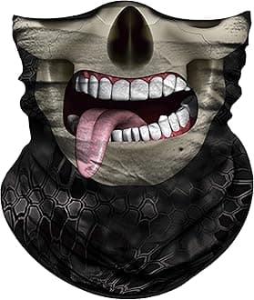 Obacle Skull Face Mask for Dust Wind Sun Protection Men Women Motorcycle Riding