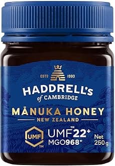 Haddrell's of Cambridge Manuka Honey | UMF 22+/MGO 968+ | Natural Premium New Zealand Manuka Honey | 250 Grams