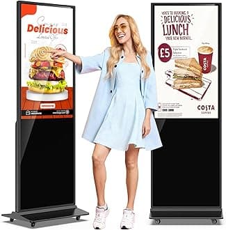 JIYANG 37 Inch Touchscreen Digital Signage Kiosk Ultra HD IPS Business Display with Android OS Support Split Screen and HDMI Input Ideal for Events and Office Spaces