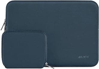 MOSISO Laptop Sleeve Compatible with MacBook Air/Pro, 13-13.3 inch Notebook, Compatible with MacBook Pro 14 inch M4 M3 M2 M1 Chip Pro Max 2024-2021, Neoprene Bag with Small Case, Haze Blue