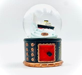 Snow Globe with Authentic Coal from The Wreck of The RMS Titanic (Snow Global Red)