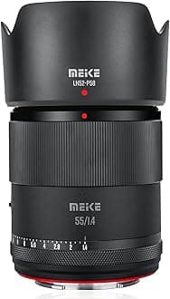 Meike 55mm F1.4 Standard Aperture APS-C Frame Auto Focus Fixed Prime Portrait Lenses for Sony E Mount Mirrorless Cameras ZV-E10 A6600 A6400 A5000 A5100 A6000 A6100 A6300 A6500 A6700