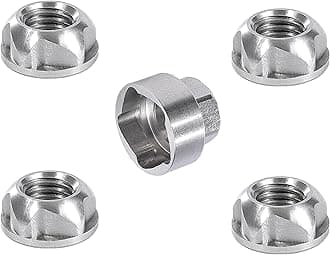 M10 304 Stainless Steel Anti-Theft Locking Nuts P1.5 Security Hardware Kit for Mountain Bike Awning Car Accessories for Styling Light Bar Safety,(4 Lock+ 1 Key)