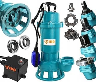 750W Submersible Dirty Water Pump Grinder Sewage Well Septic Flood Sewage Sump (750W Pump ONLY - NO Hose)