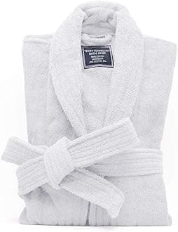 All-Cotton Bathrobe Thick Plush Cloth Housecoat Terry Toweling, Sweat Steaming Clothes Comfortable & Warm