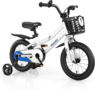 BABY JOYKids Bike, 12 14 16 18 Inch Children Bikes for Boys Girls Age 3-8 Years w/Training Wheels, Handbrake, Coaster Brake & Removable Basket, Kids Bicycle of Multiple Colors