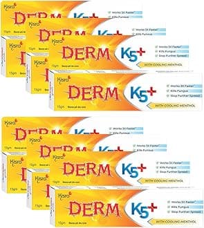 - Kisra Derm K5+ Cream for Itching and fungal infection 15gm (Pack of 6)