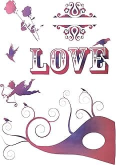 Love Artwork Room Decor Wall Sticker Decal15 W X 23" H (1 Piece) (W-0041)