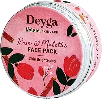Deyga Rose & Mulethi Skin Brightening Face Pack (15 Gm) | Skin Brightening Face Pack I Face Pack for Glowing Skin | Reduces Pigmentation