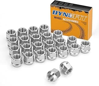 Dynofit M14x2 Open Lug Nuts Compatible with 2000-2014 Ford F150 Expedition, 14mmx2.0 Wheel Nuts for Excursion Lobo Transit Lincoln 6 Lug Wheel, 24pcs 22mm H Zinc Aftermarket Open End Tuner Nut