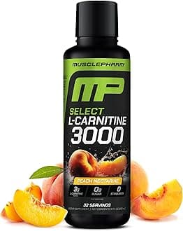 L-Carnitine 3000, The Ultimate Liquid L Carnitine Supplement for High-Performance, Supports Metabolism, Hydration & Energy, Zero Sugar, Low Calories, Peach Nectarine Flavor, 32 Servings