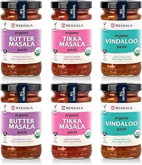 Indian Cooking Paste ORGANIC VEGAN GLUTEN-FREE (Variety Pack of 6)