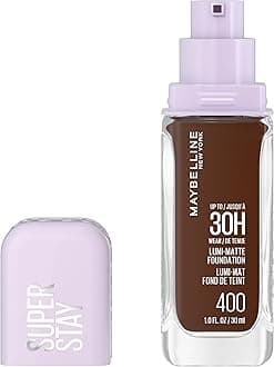 Super Stay Lumi-Matte Foundation, Lightweight and Buildable Full Coverage Foundation Makeup For Up To 30HR Wear, 400, 1 Count
