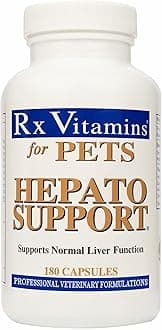Rx Vitamins Hepato Support for Dogs & Cats - Milk Thistle Supplement for Pets - 100mg Milk Thistle for Healthy Liver Function - Silymarin Capsules for Pets - 180 ct.