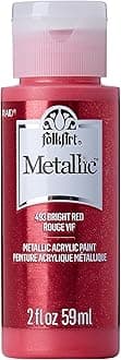 Folk Art 493 Metallic 2-Ounce Acrylic Paint, Bright Red