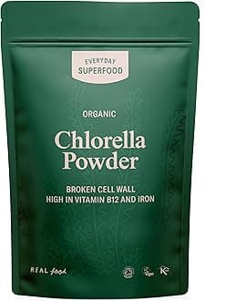 Everyday Superfood Organic Chlorella Powder 50g, Broken Cell Wall, Ideal for Juice and in Food, Vegan and Kosher