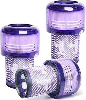3-PACK Filter Replacements for Dyson V12 Detect Slim Cordless Vacuum and V12 Slim Vacuums - Comparable to Part 971517-01 (Excludes SV12 & V15 Vacuum Models)