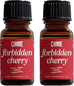 CANDECraftCo Premium Fragrance Oil – Diffuser Oils Fragrances Scented for Home, Candle Soap Making Supplies, Aromatherapy Blends for House (0.34 Fl Oz) (2-Pack, Forbidden Cherry)