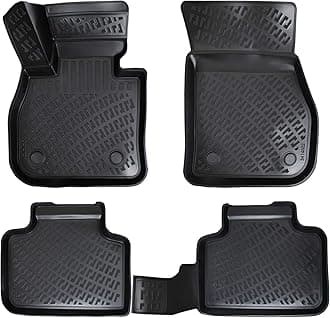 RizLiner Floor Mats Compatible with Mini Countryman 2017-2024 (Otomatic Only) Custom Fit Rubber Car Mats 3D Laser Measured Floor Liners All Weather Heavy Duty Waterproof Odorless TPE (Front & Rear)