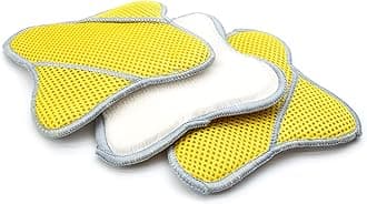 Scrub Ninja - Star Scrubber (7in. x 7in.) White/Gold - 3 pack