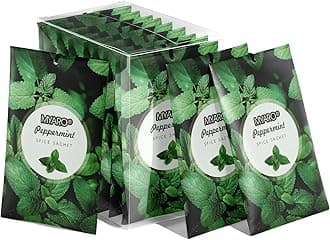 MYARO 12 Pack Peppermint Scented Sachets for Drawer, Closet Odor Eliminator Air Freshener Bags, Cool Mint Fragrance for Car & Home Aroma